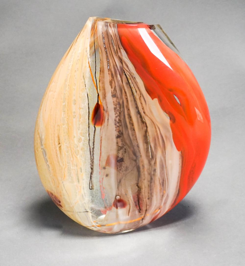 RANDI SOLIN OVOID DISC-FORM RED AND