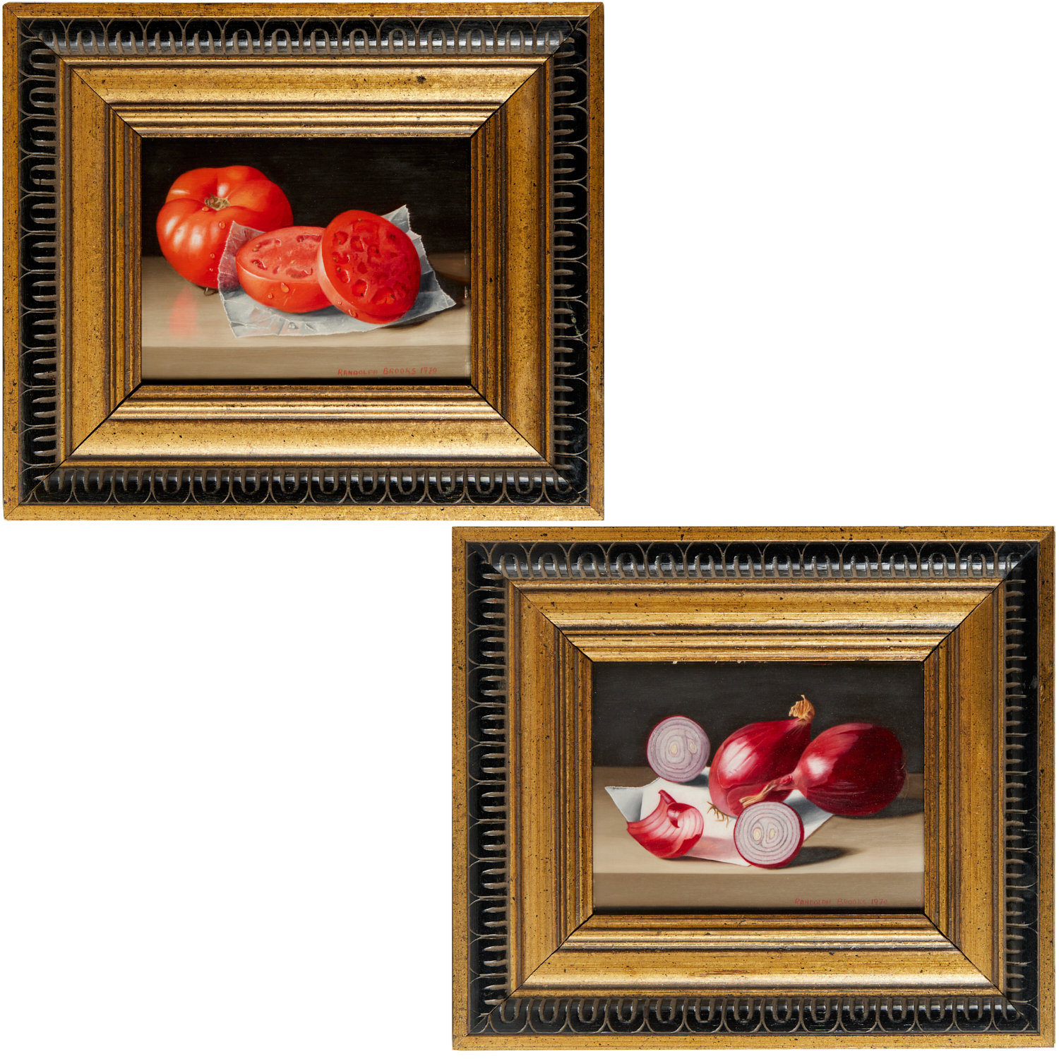 RANDOLPH BROOKS, PAIR STILL LIFE