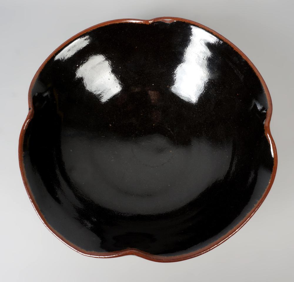 RANDY JOHNSTON STONEWARE LOBED BOWL