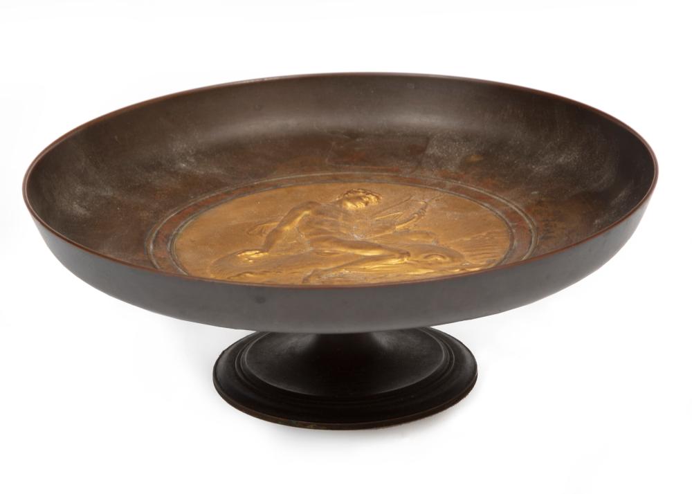 RAOUL BARNARD GILT AND PATINATED