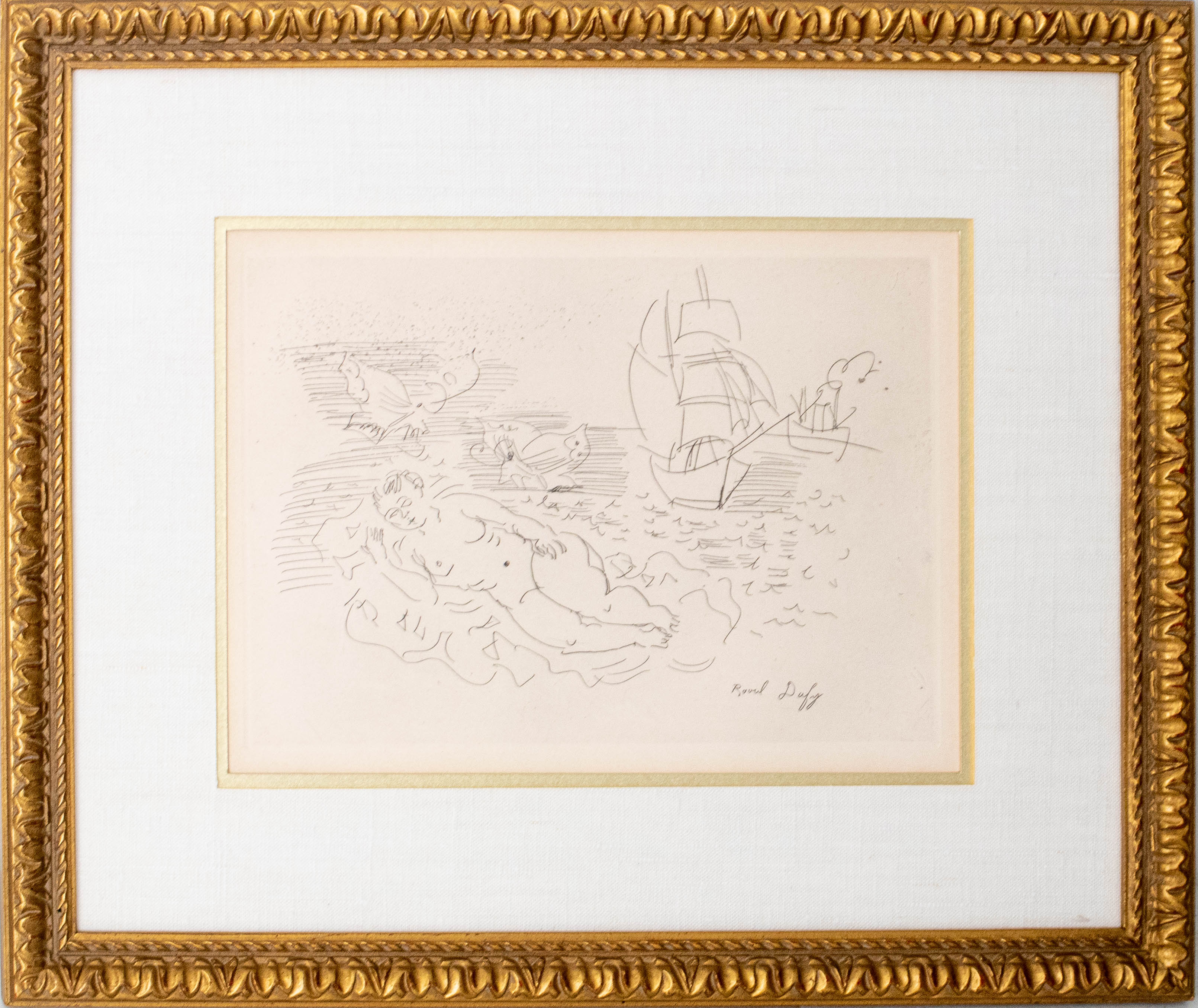 RAOUL DUFY "BAIGNEUSE" ETCHING