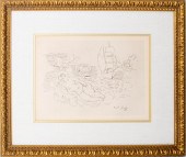 RAOUL DUFY "BAIGNEUSE" ETCHING