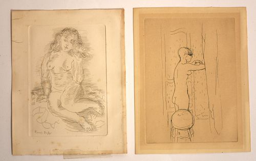 RAOUL DUFY ETCHING WITH A PIERRE