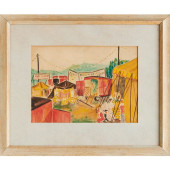 RAOUL DUFY (MANNER), WATERCOLO