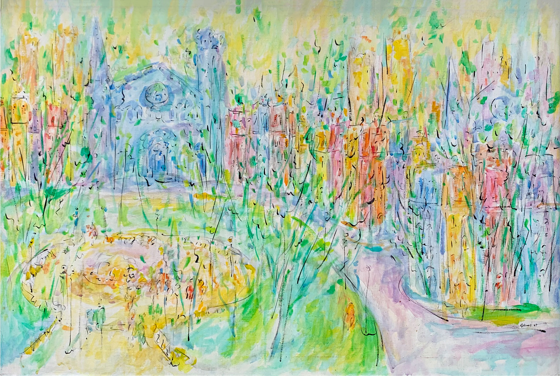 RAOUL DUFY STYLE PAINTING SIGNED