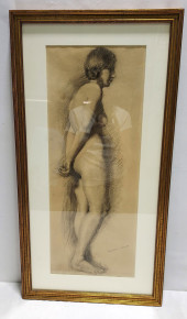 RAPHAEL SOYER CHARCOAL SKETCH