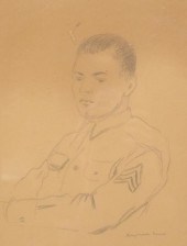 RAPHAEL SOYER DRAWING PORTRAIT
