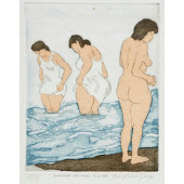 RAPHAEL SOYER, ETCHING IN COLO