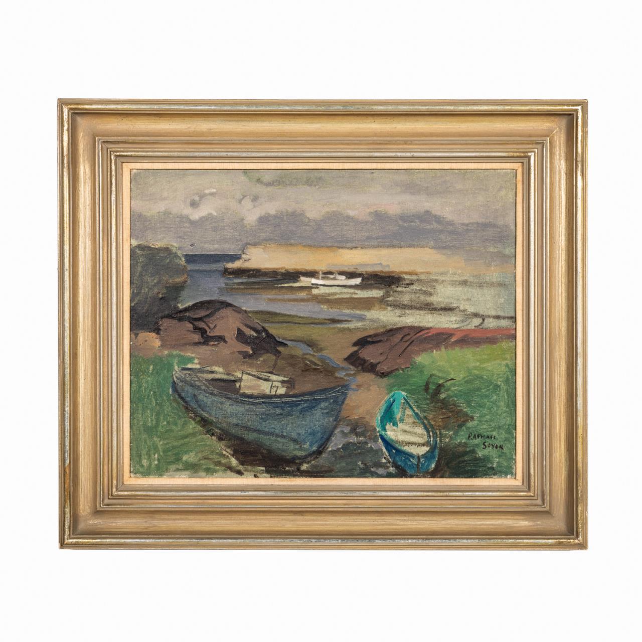 RAPHAEL SOYER, FISHING BOATS BY