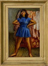 RAPHAEL SOYER OIL ON WOODRapha