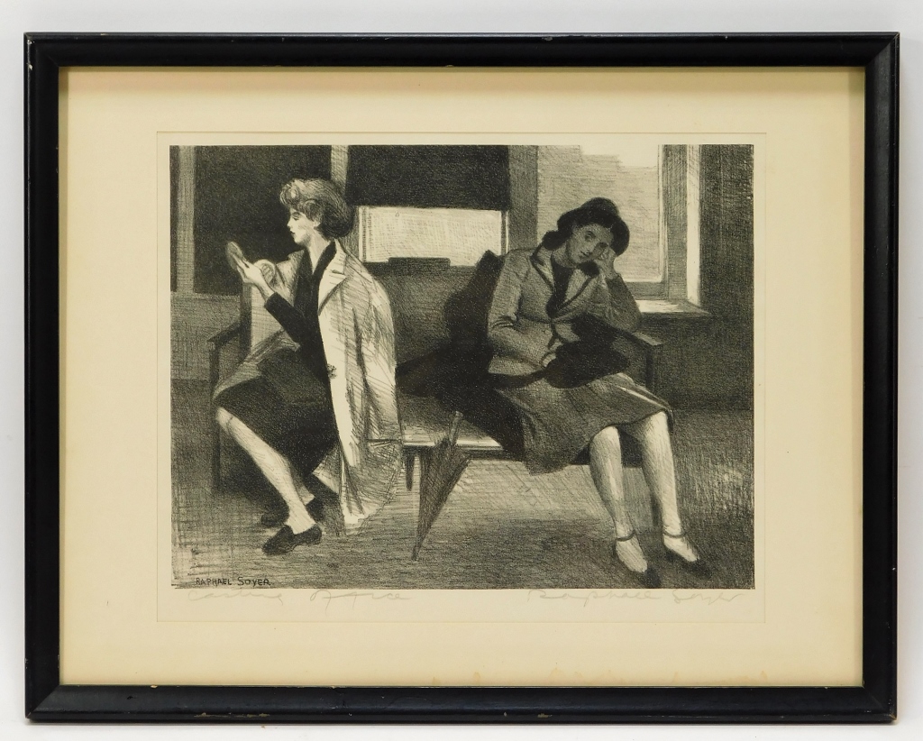 RAPHAEL SOYER PORTRAIT OF TWO WOMEN