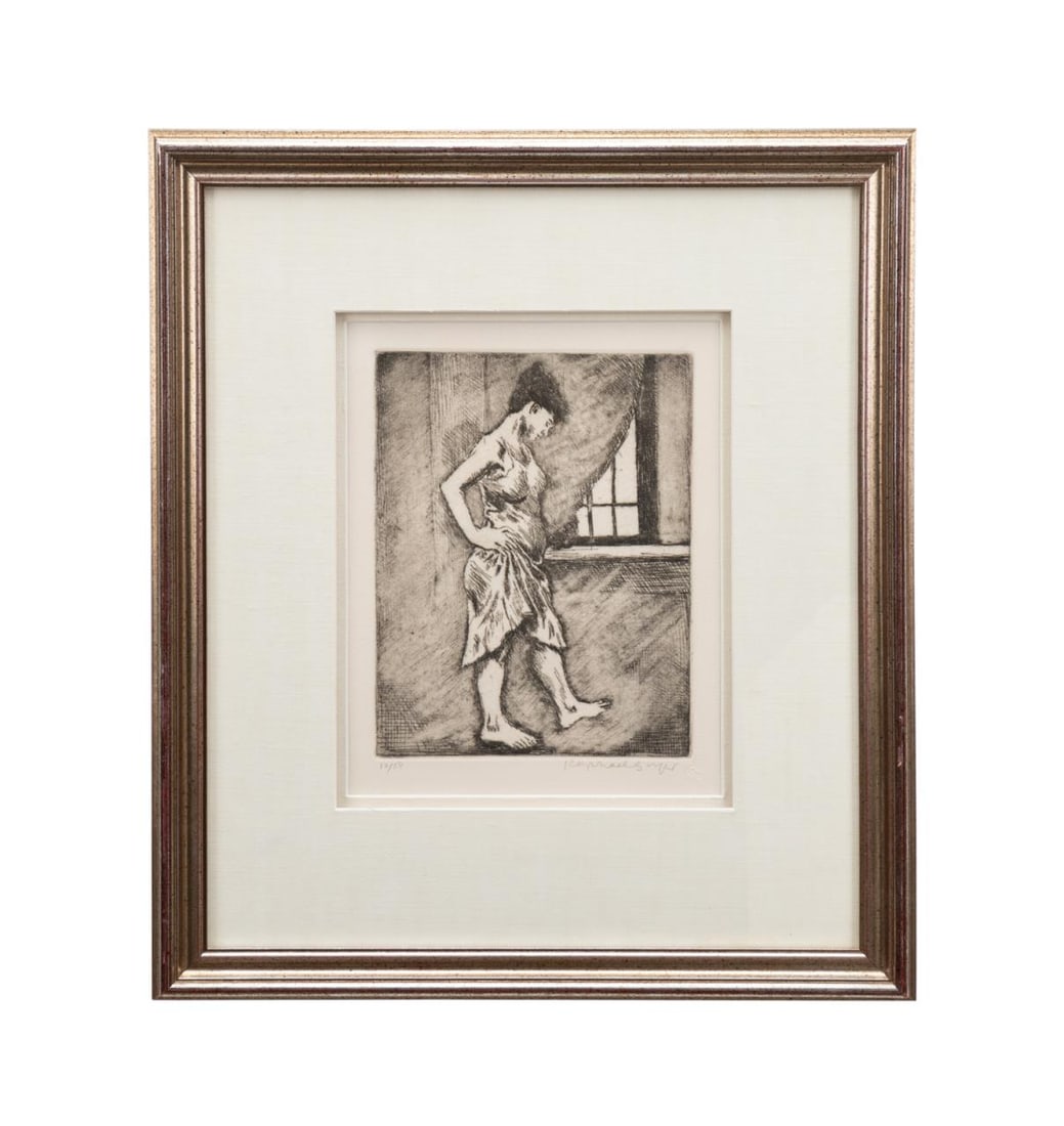 RAPHAEL SOYER, SIGNED ETCHING ON