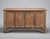 RARE 16TH C. OAK LINENFOLD CHE