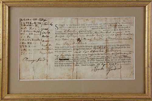 RARE 1748 NANTUCKET SHIPPING