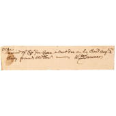 RARE 1754 WILLIAM DUMMER AUTOG