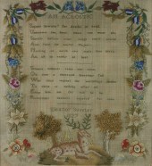 RARE 1827 ACROSTIC POEM SAMPLE