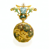 RARE 18K GOLD ENAMEL PATEK PHI