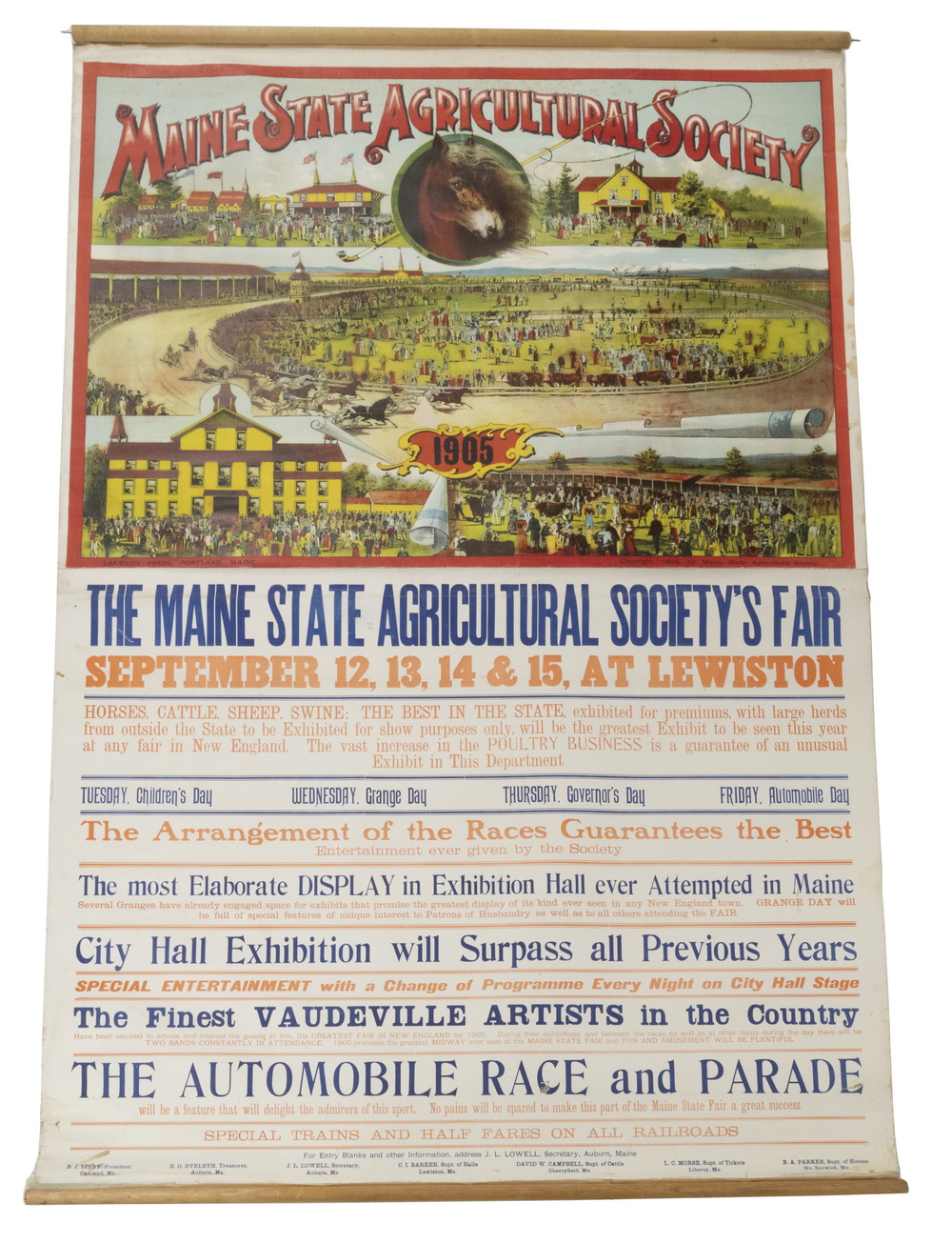 RARE 1906 MAINE AGRICULTURAL FAIR