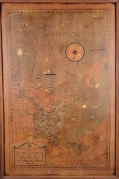 RARE 1925 MAP OF THE TOWN AND