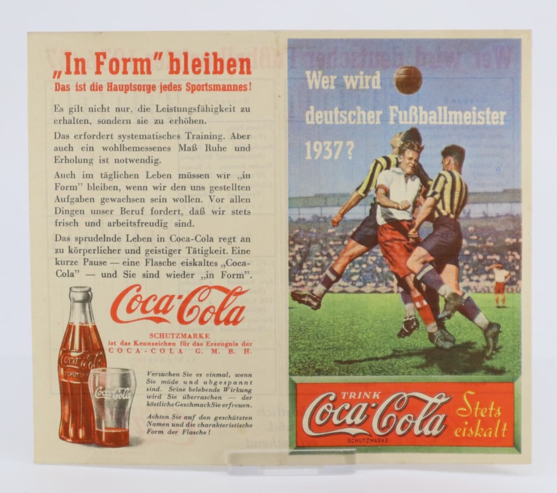 RARE 1937 GERMAN COCA COLA PAPER