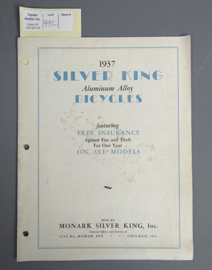 Rare 1937 Silver King catalog.