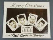 RARE 1950 BOXING CALENDAR, SUG