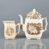 RARE 19TH C. EARTHENWARE COFFE