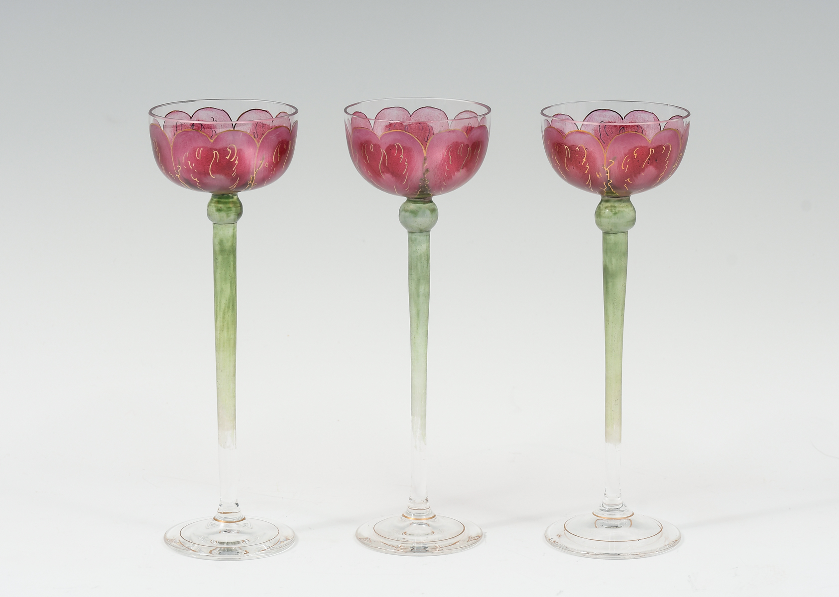 RARE 3 PC. FLORAL PAINTED GERMAN