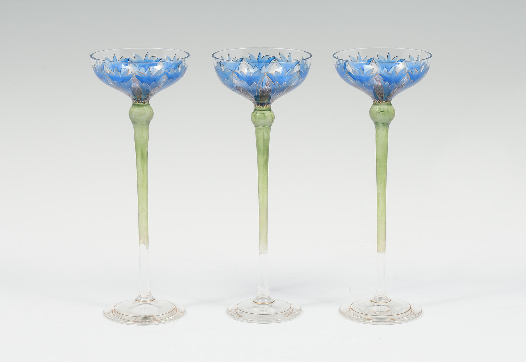 RARE 3 PC. FLORAL PAINTED GERMAN