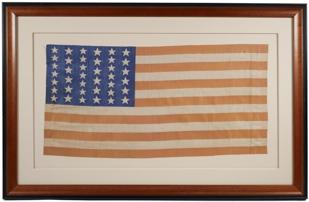 RARE 39-STAR US FLAG, CIRCA