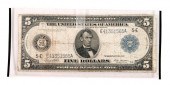 RARE 5E 1914 $5 RARE BLUE SEAL