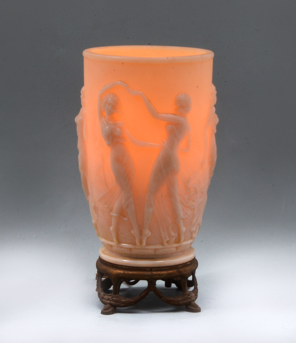 RARE ALADDIN GLASS TORCH SHAPED