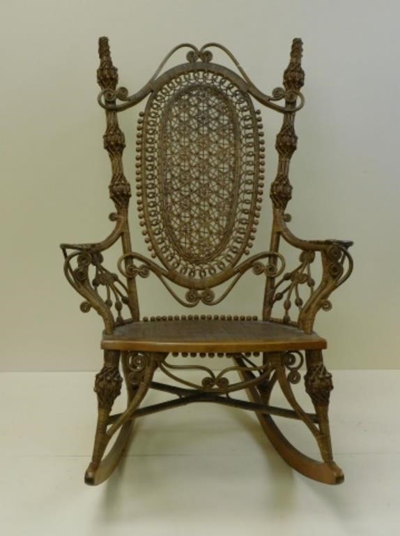 RARE AND ORNATE VICTORIAN WICKER
