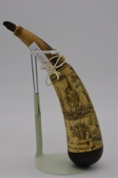 RARE AND UNUSUAL ENGRAVED POWD