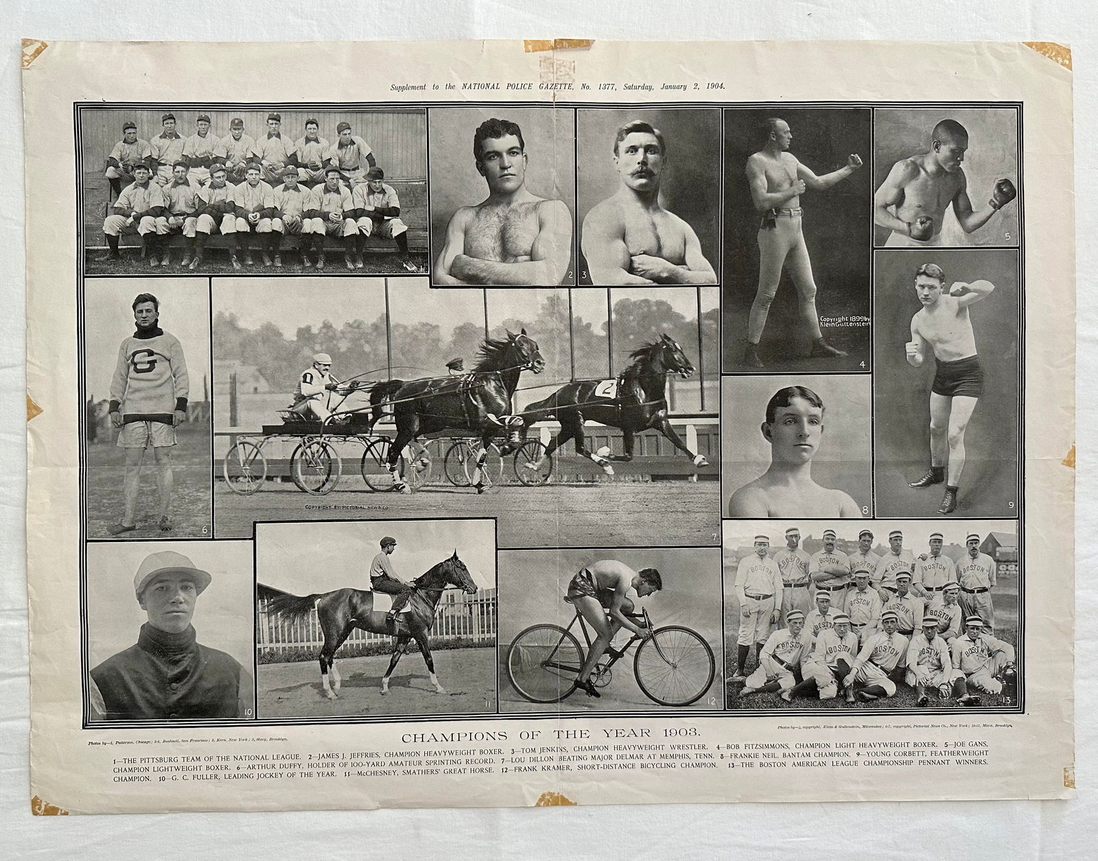 RARE ANTIQUE 1903 WORLD SERIES