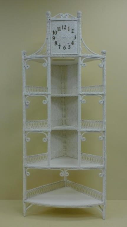 RARE ANTIQUE WICKER CORNER