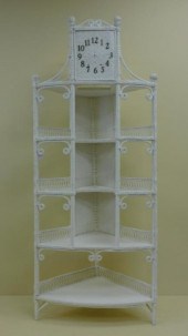 RARE ANTIQUE WICKER CORNER WHA