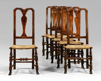 Rare assembled set six Spanish foot