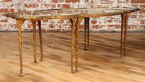 RARE BAGUES GILT BRONZE MIRRORED