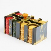 RARE BAKELITE POKER CADDY & CH