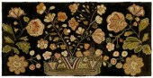 Rare bias shirred rug with lar