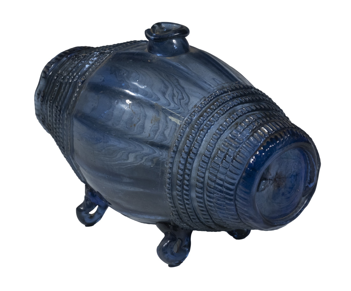 RARE BLOWN GLASS BARREL FORM