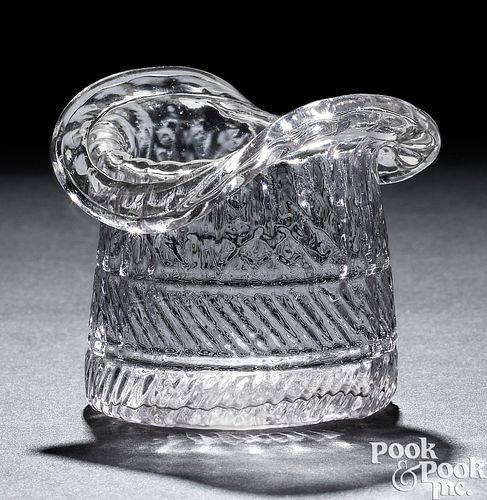 RARE BLOWN THREE-MOLD CLEAR GLASS
