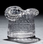 RARE BLOWN THREE-MOLD CLEAR GL