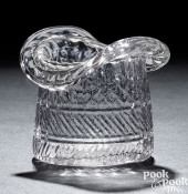 RARE BLOWN THREE-MOLD CLEAR GL