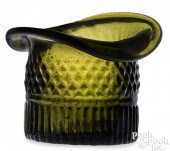 RARE BLOWN THREE-MOLD GLASS HA