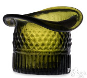 RARE BLOWN THREE-MOLD GLASS HA