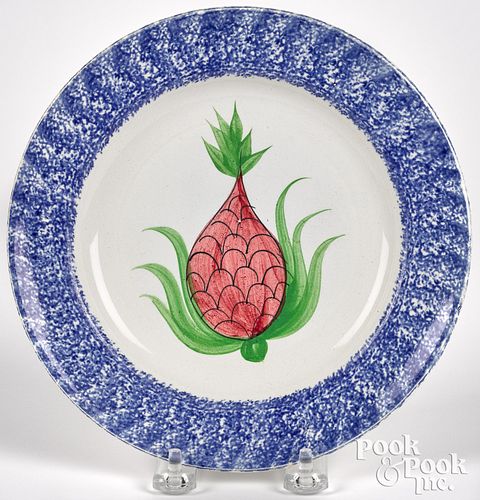 RARE BLUE SPATTER PINEAPPLE