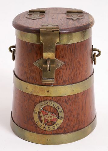 RARE BRASS BOUND SHIP'S SALT