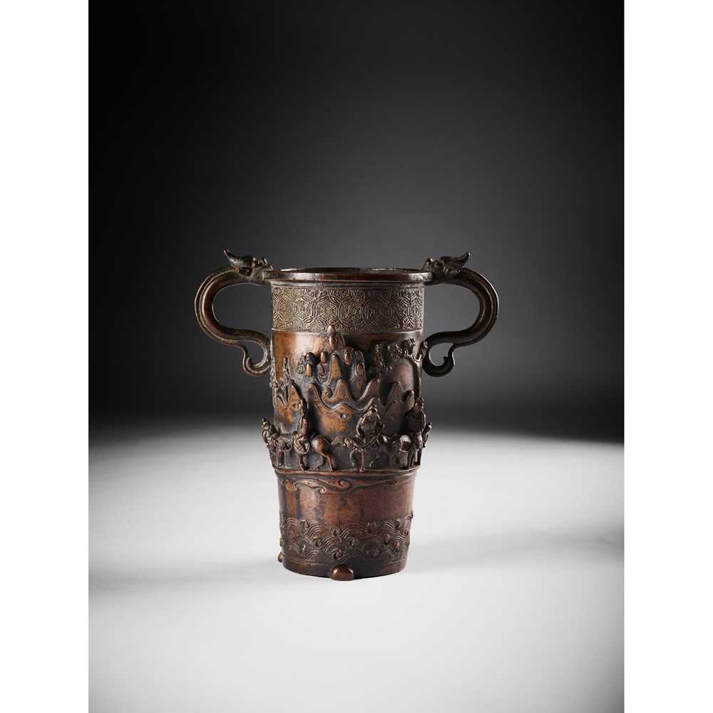 RARE BRONZE INCENSE-TOOL VASE